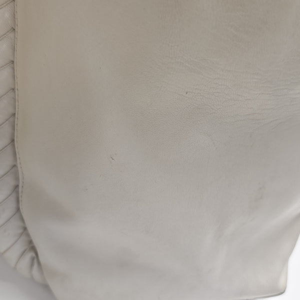 Calfskin Top Handle Bag White