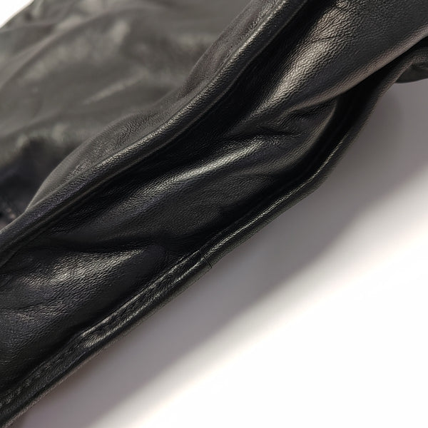 Lambskin Top Handle Bag Black