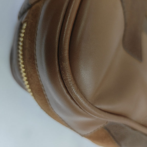 Calfskin Top Handle Bag Brown