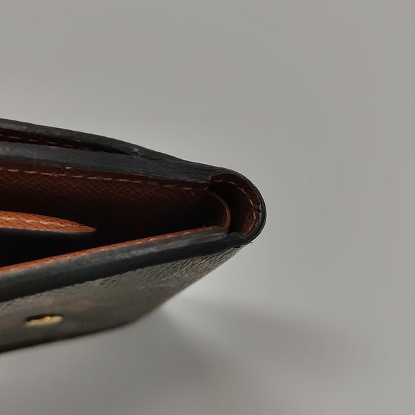 ANAIS Monogram Coated Canvas Brown Wallet