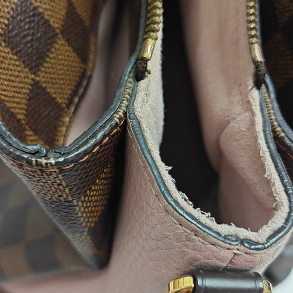 NORMANDY Damier Ebene Coated Canvas Brown