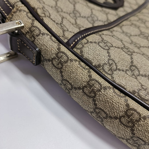 Monogram Coated Canvas Crossbody Bag Beige
