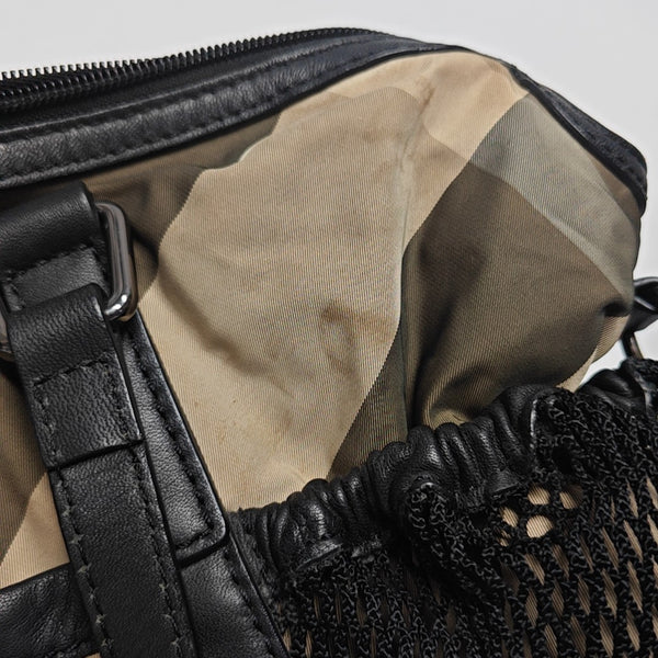 Nylon Shoulder Bag Brown