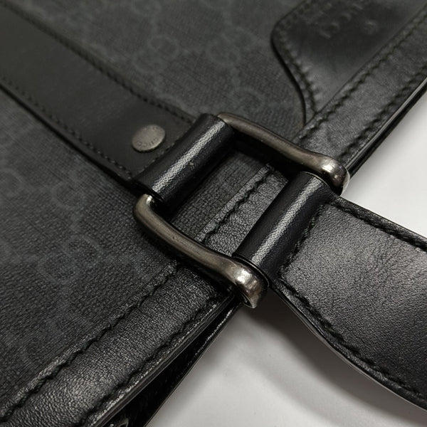 Monogram Coated Canvas Tote Bag Black