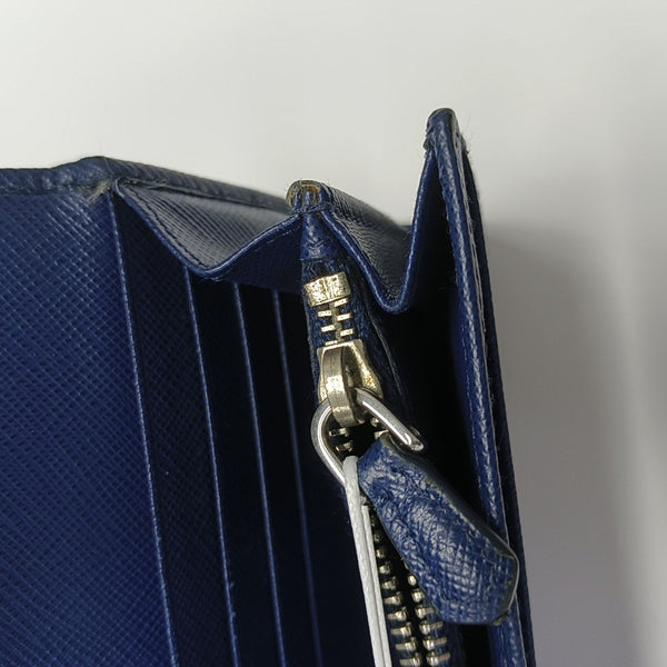 Saffiano Calfskin Wallet Blue