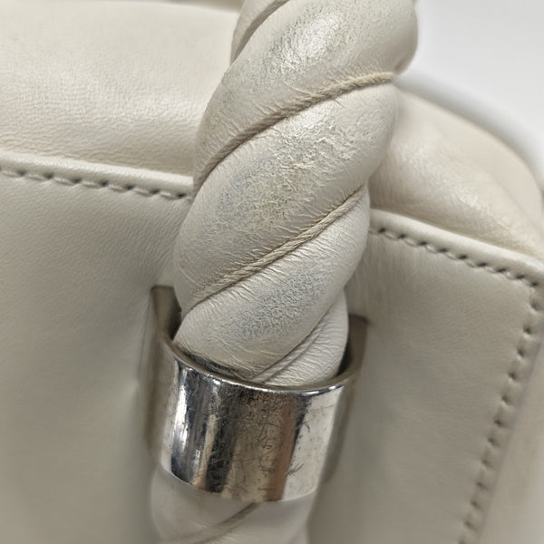 Calfskin Top Handle Bag White