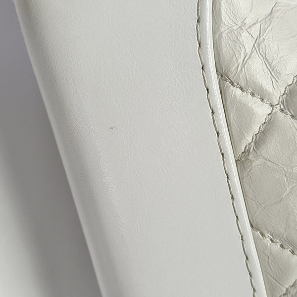 GABRIELLE Small Quilted Calfskin White