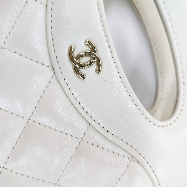 CHANEL 31 Mini Quilted Lambskin White