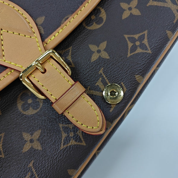DIANE Monogram Coated Canvas Brown