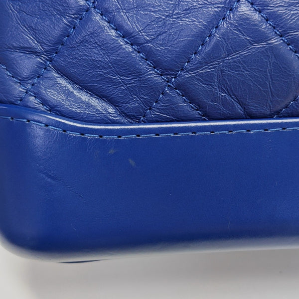 GABRIELLE Small Quilted Calfskin Blue