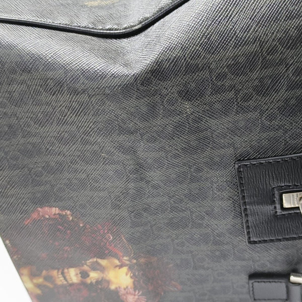 Coated Canvas Top Handle Bag Multicolor
