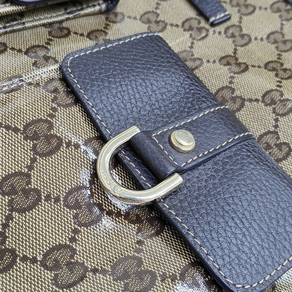Monogram Coated Canvas Shoulder Bag Brown