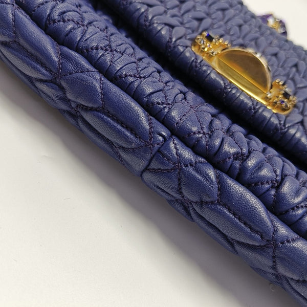 Crystal Quilted Lambskin Purple