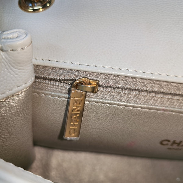 Calfskin Shoulder Bag White