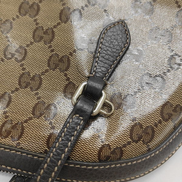 Monogram Coated Canvas Shoulder Bag Brown