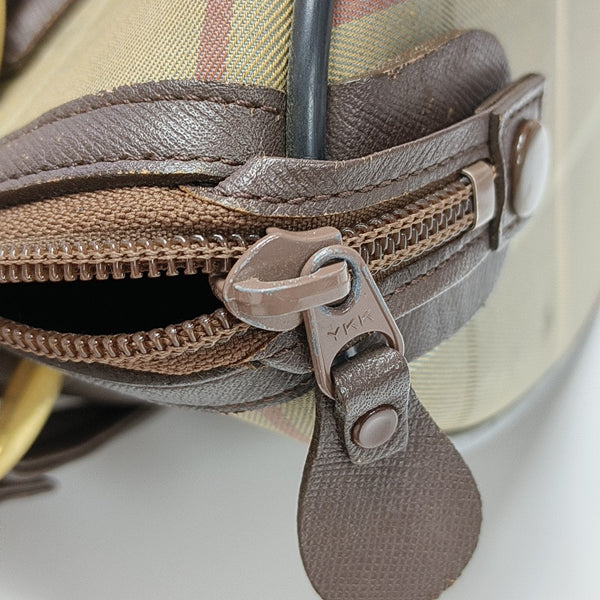 Fabric Top Handle Bag Beige