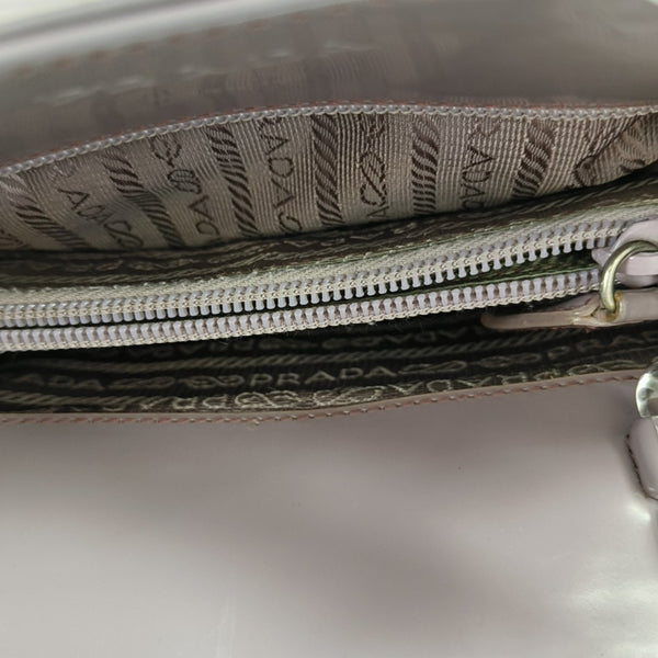 Calfskin Top Handle Bag Purple