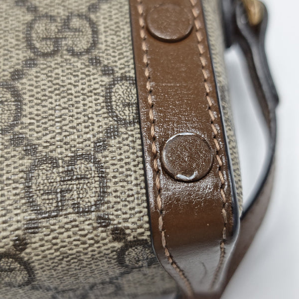 Horsebit 1955 Mini Monogram Coated Canvas Beige