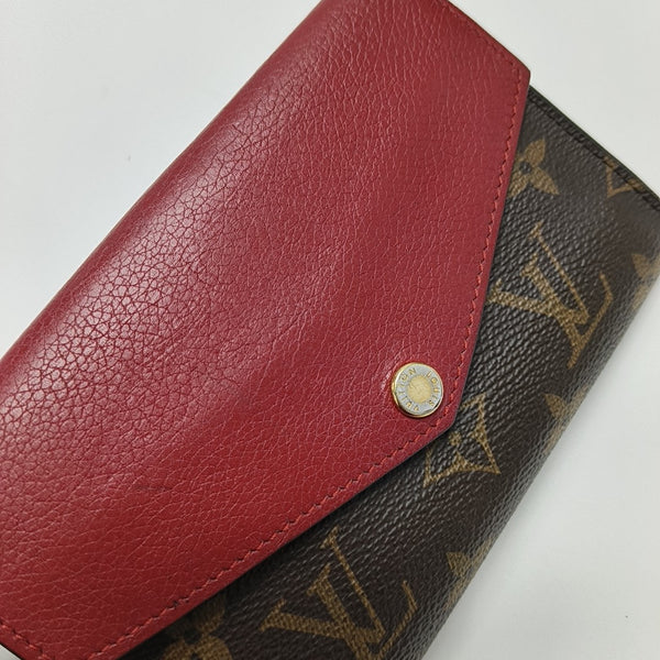 MARIE LOU Monogram Coated Canvas Brown Wallet