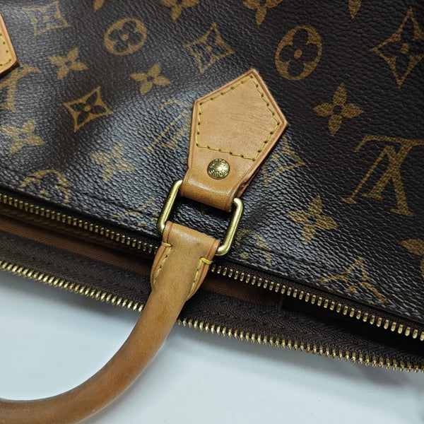 SPEEDY 35 Monogram Coated Canvas Brown