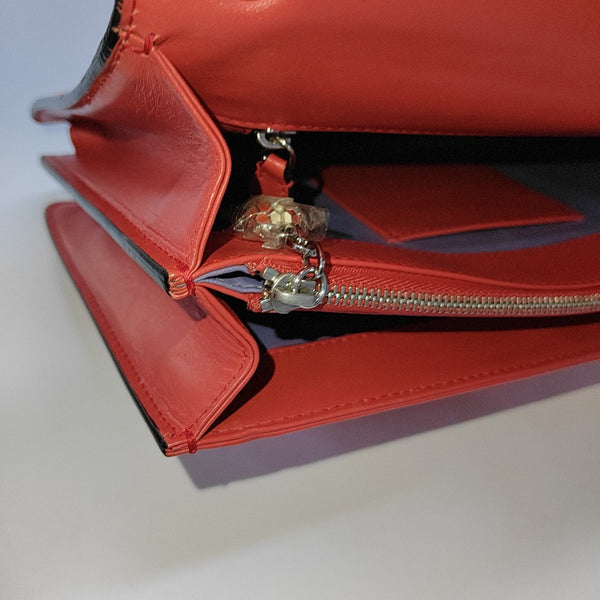 SERPENTI FOREVER Medium Calfskin Red