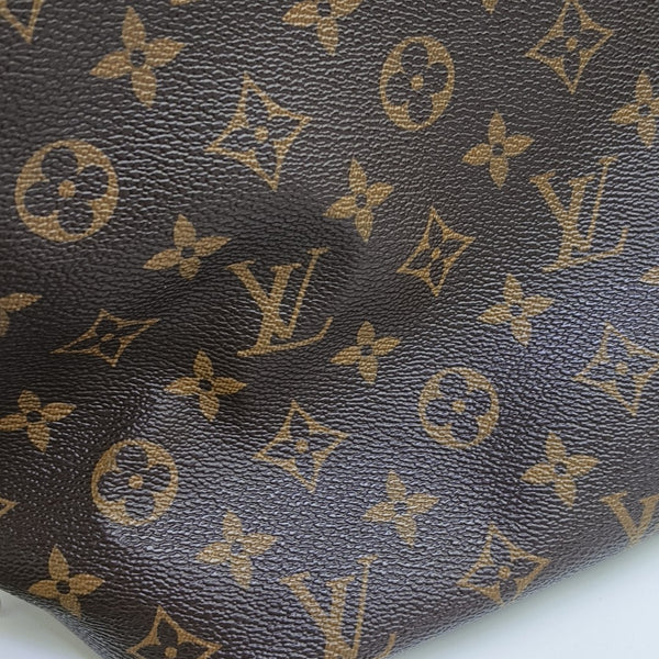 NEVERFULL MM Monogram Coated Canvas Brown