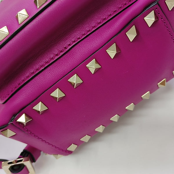 Rockstud Calfskin Red