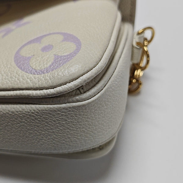 MÉTIS EAST WEST Monogram Calfskin White