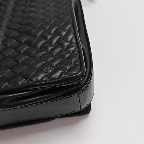 Calfskin Top Handle Bag Black