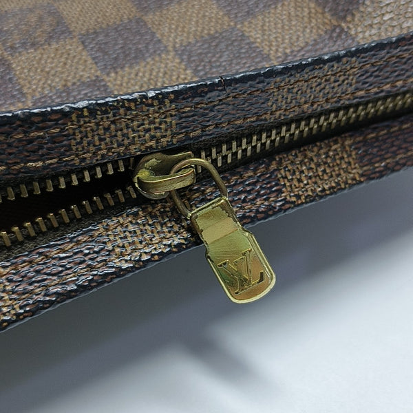 TROUSSE MAKE UP Damier Ebene Coated Canvas Brown