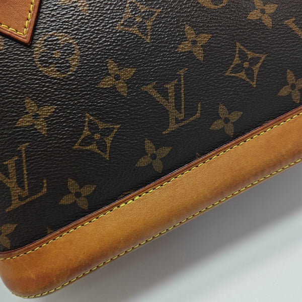 ALMA BB Monogram Coated Canvas Brown