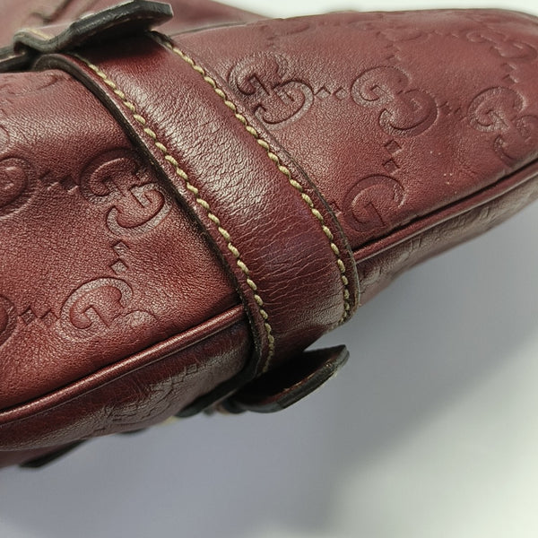 Monogram Calfskin Shoulder Bag Red