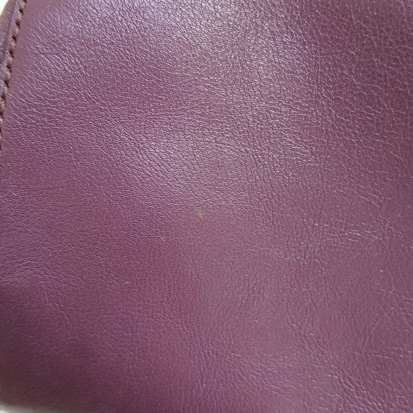 Lambskin Top Handle Bag Purple