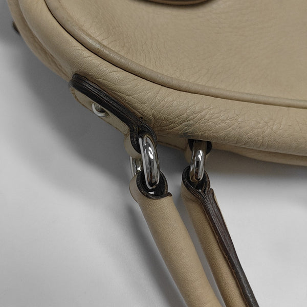 Calfskin Top Handle Bag Beige