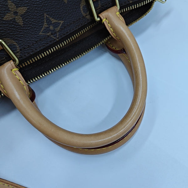 SPEEDY 25 Monogram Coated Canvas Brown