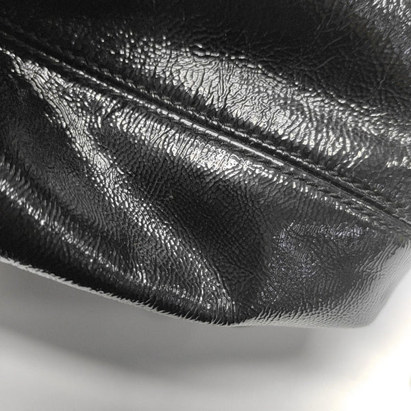 Soho Large Quilted Patent Leather Black