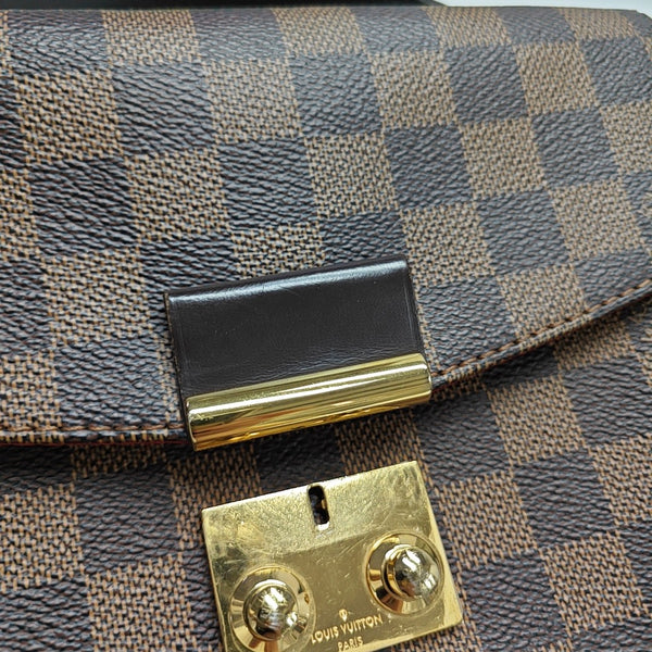 CROISETTE Damier Ebene Coated Canvas Brown