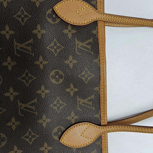 NEVERFULL MM Monogram Coated Canvas Brown