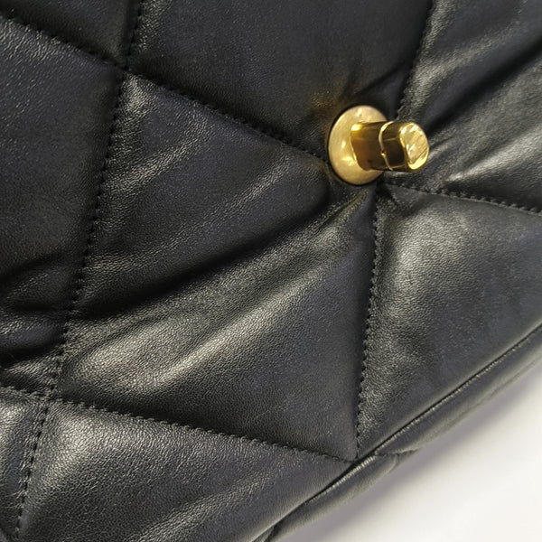 CHANEL 19 Small Quilted Lambskin Black