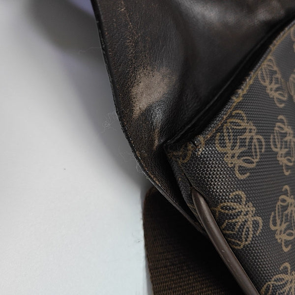 Coated Canvas Shoulder Bag Black
