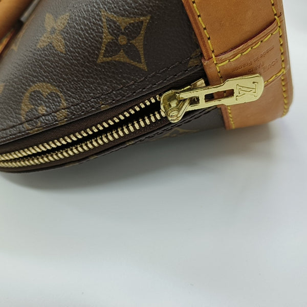 ALMA BB Monogram Coated Canvas Brown