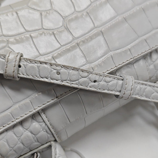 Hourglass Small Calfskin White