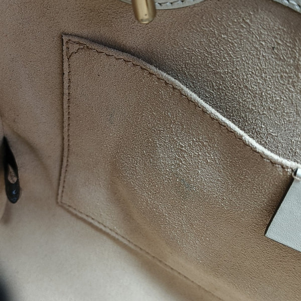 Padlock Small Monogram Coated Canvas Beige