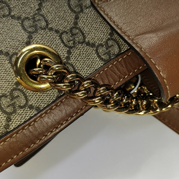 Padlock Small Monogram Coated Canvas Beige