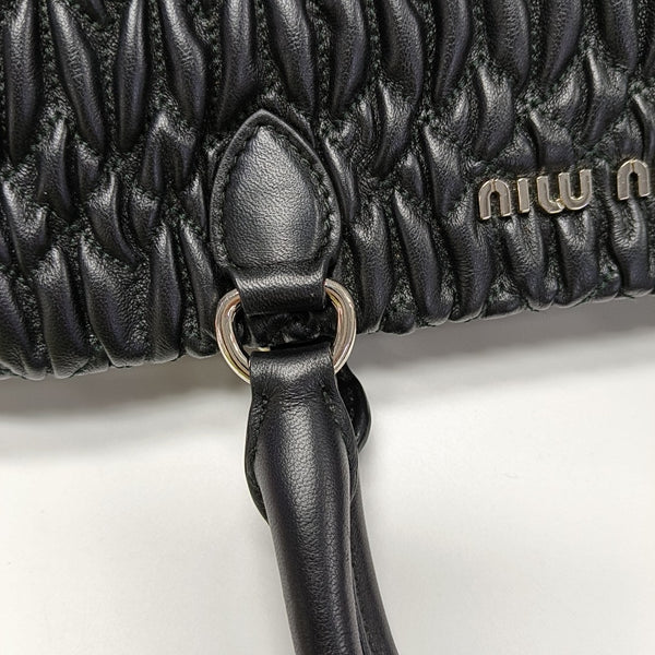Lambskin Top Handle Bag Black