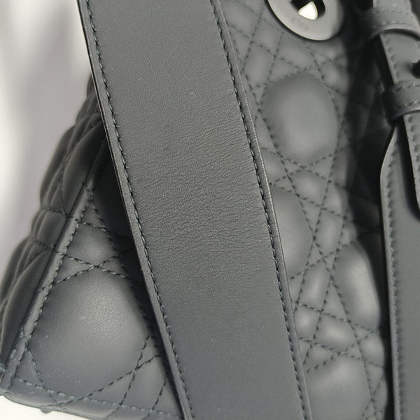 Lady Dior Mini Cannage Calfskin Black