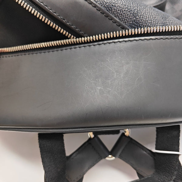 JOSH Damier Graphite Coated Canvas Gray