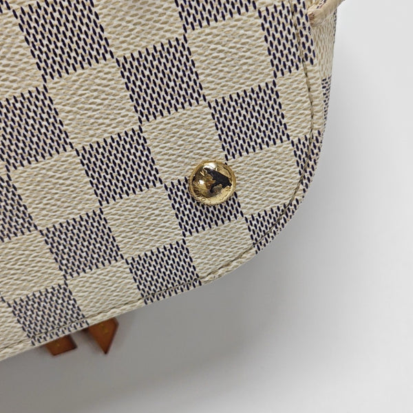 GIROLATA GM Damier Azur Coated Canvas White
