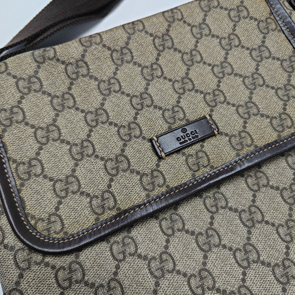 Monogram Coated Canvas Shoulder Bag Beige