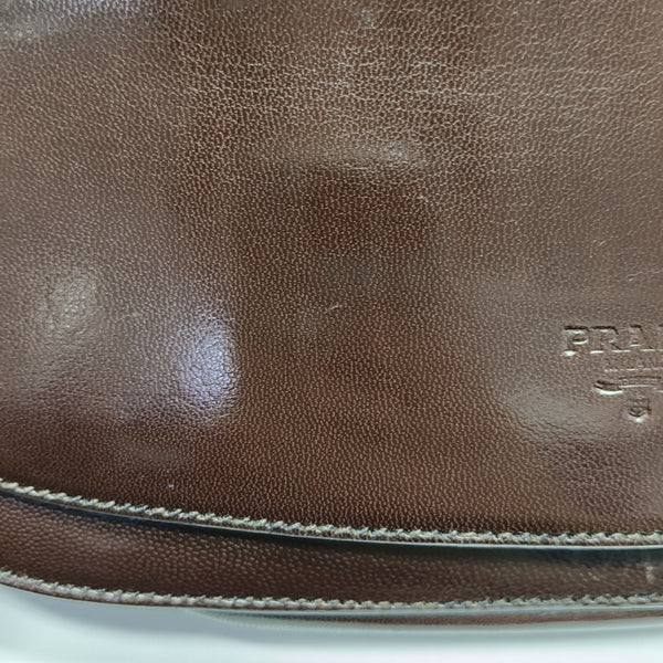 Calfskin Top Handle Bag Brown